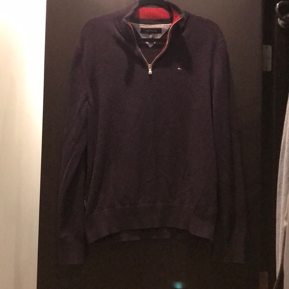 tommy jeans half zip fleece